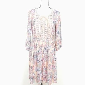 Daniel Rainn Paisley Pastel Print Size Small Dress